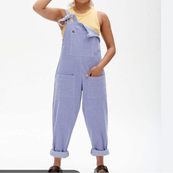 Lucy and yak washed lilac dungarees size 10L - Picture 1 of 5